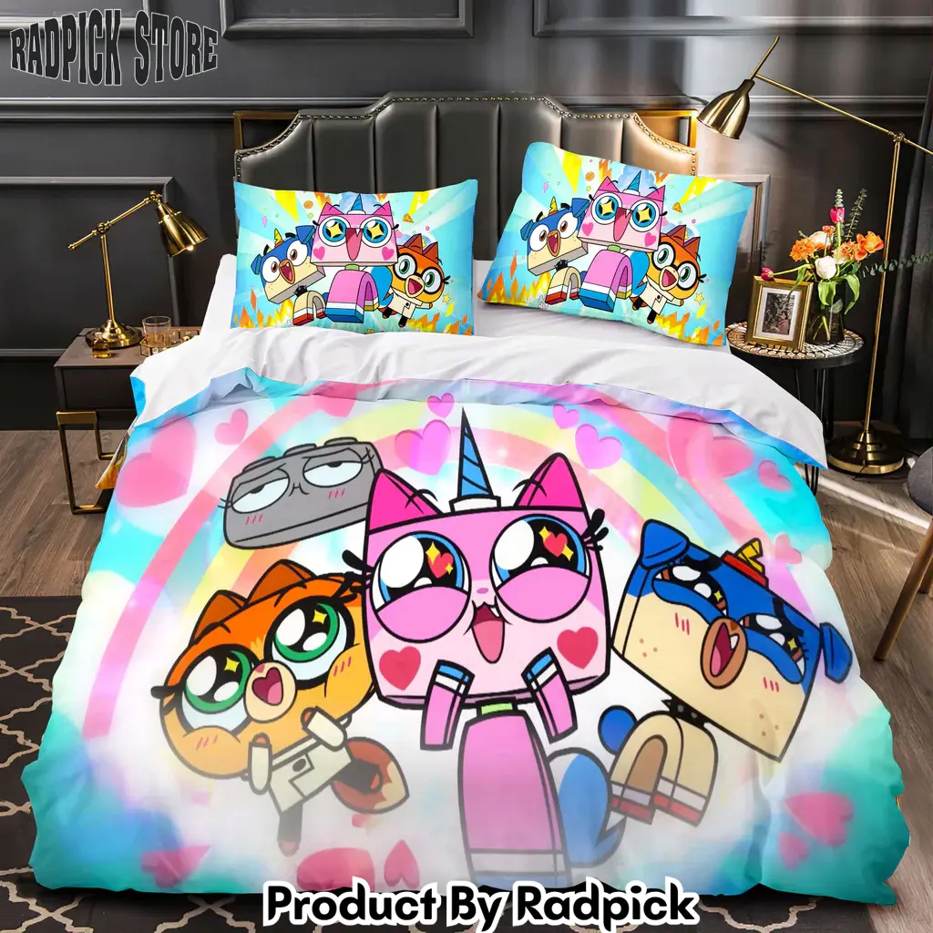 Unikitty bedding set quilt duvet cover bedding sets for kids gift  rp0430093